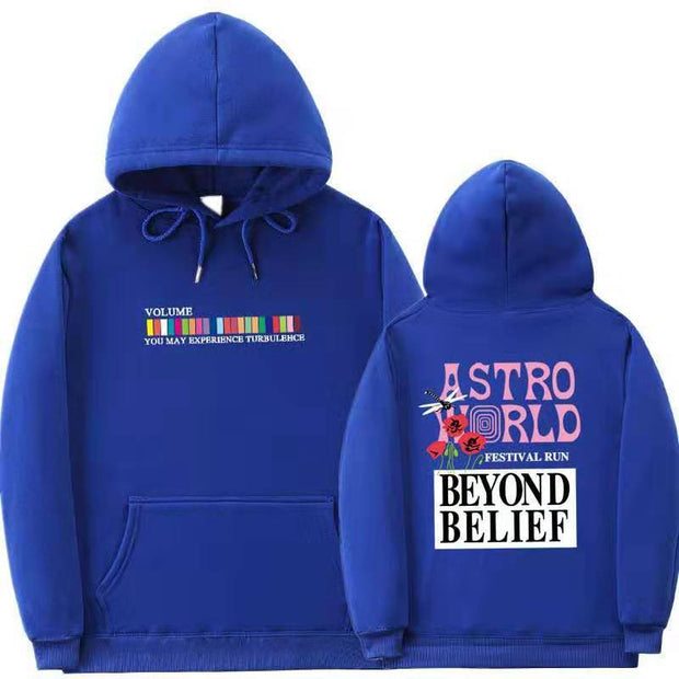Multiple color hip-hop streetwear hoodie with graphic print, fleece lining, and hooded design for spring and autumn.