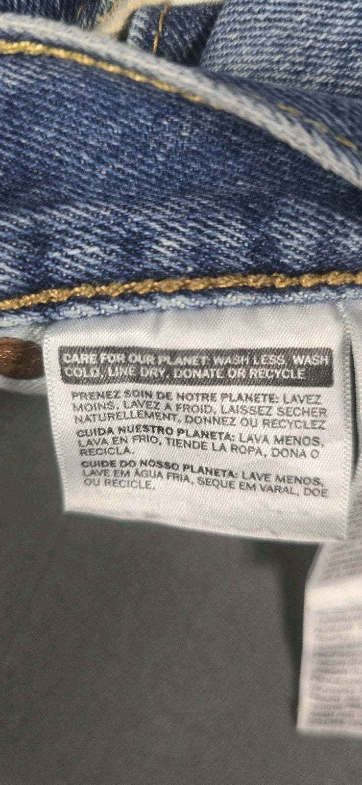 Levis 501 Jeans Mens 36X29 Blue Medium Wash Straight Leg Fit Button Fly Modern