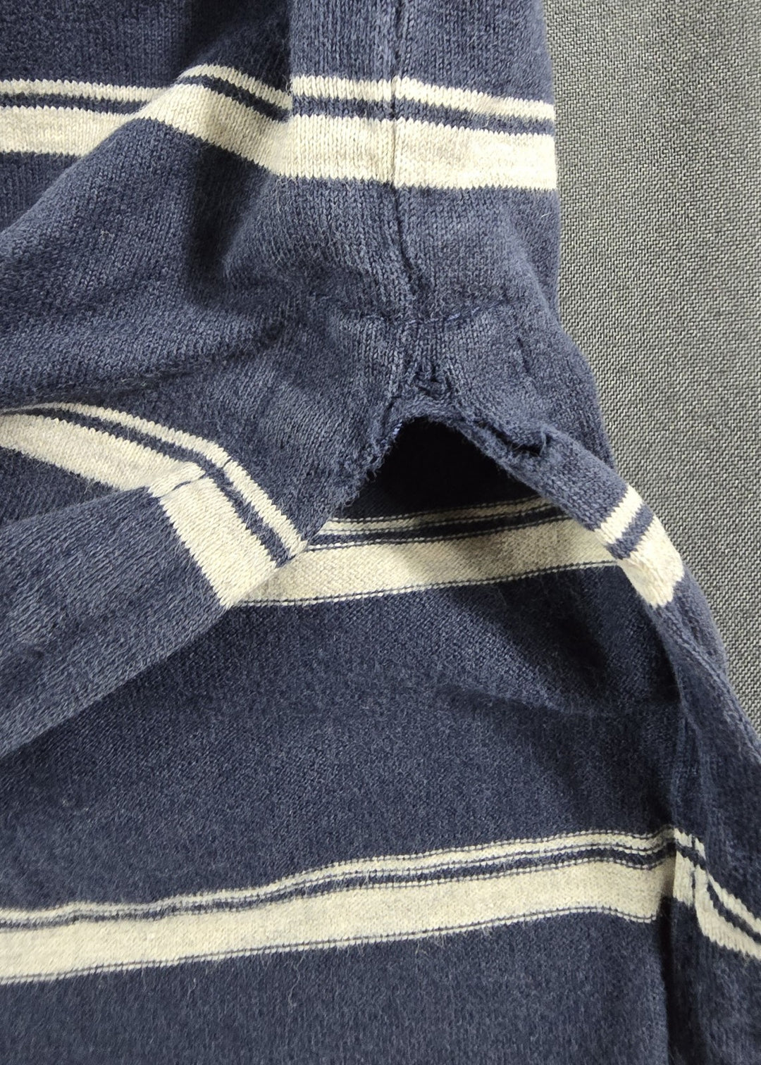 Polo Ralph Lauren Shirt Mens L Navy White Stripe Embroidered Logo Short Sleeve