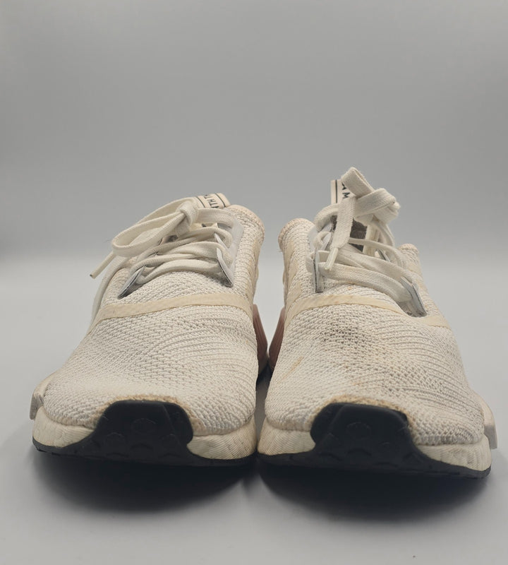 Adidas NMD_R1 EE5173 Womens 6.5 Running Shoes Cloud White Metallic Plugs Sneaker