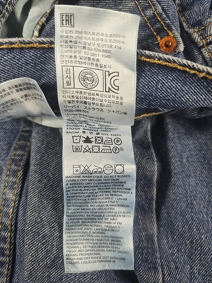 Levis 550 Jeans Mens 34x36 Blue Medium Wash Relaxed Fit Straight Leg Modern