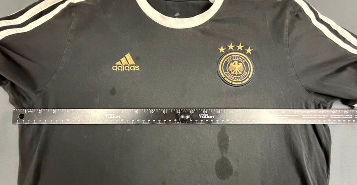 Adidas Germany DFB Soccer T-Shirt Mens Black DNA 3-Stripes Athletic Wear - XL