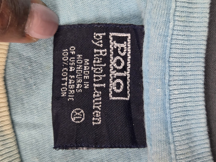 Polo Ralph Lauren T Shirt Men XL Light Blue Classic Pony Logo Cotton Summer Wear