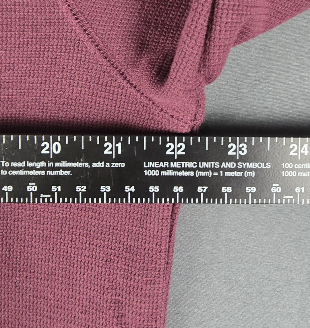 Banana Republic Sweater Mens Size Large Burgundy Long Sleeve. Waffle Thermal