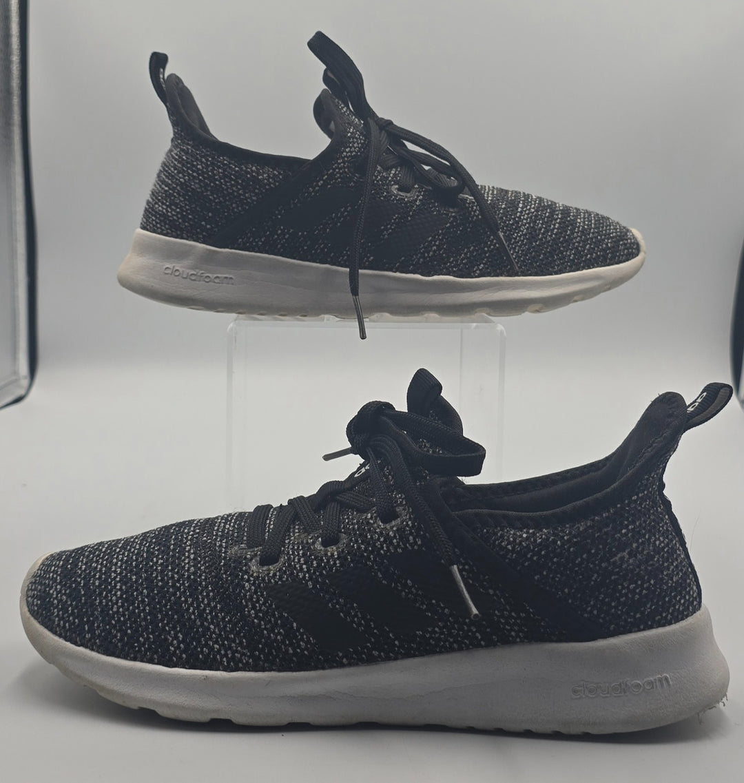 Adidas Cloudfoam Pure DB0694 Womens US 6 Running Shoes Black White Sneakers