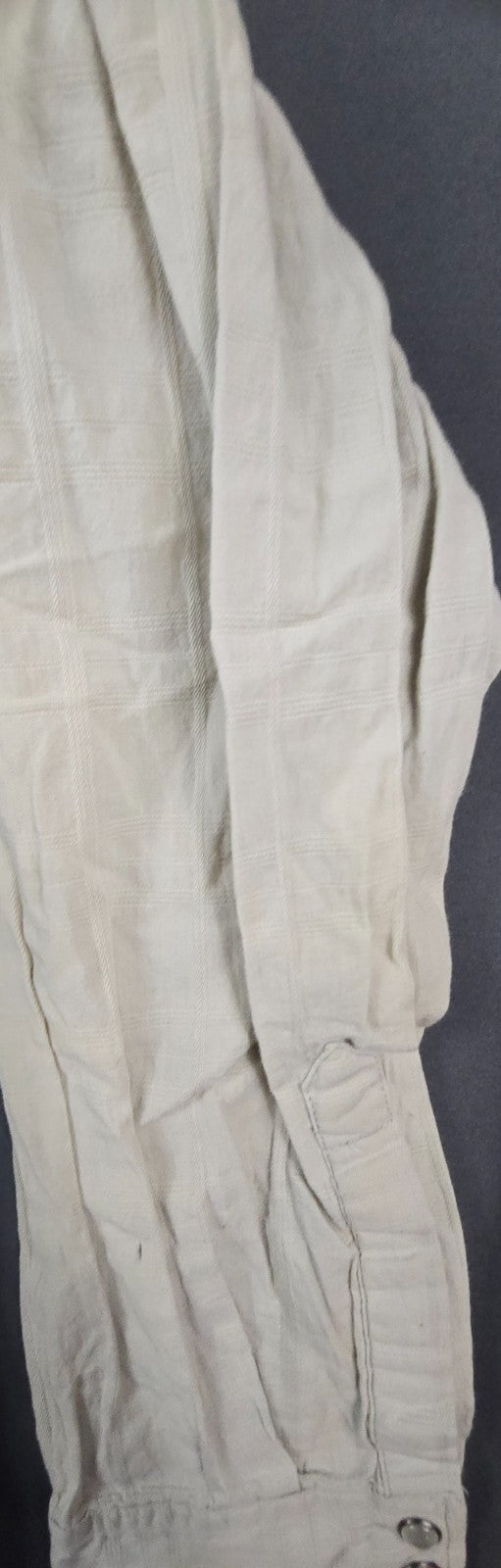 Helix Shirt Mens Large Beige Long Sleeve Cotton Affliction Western Pearl Snap