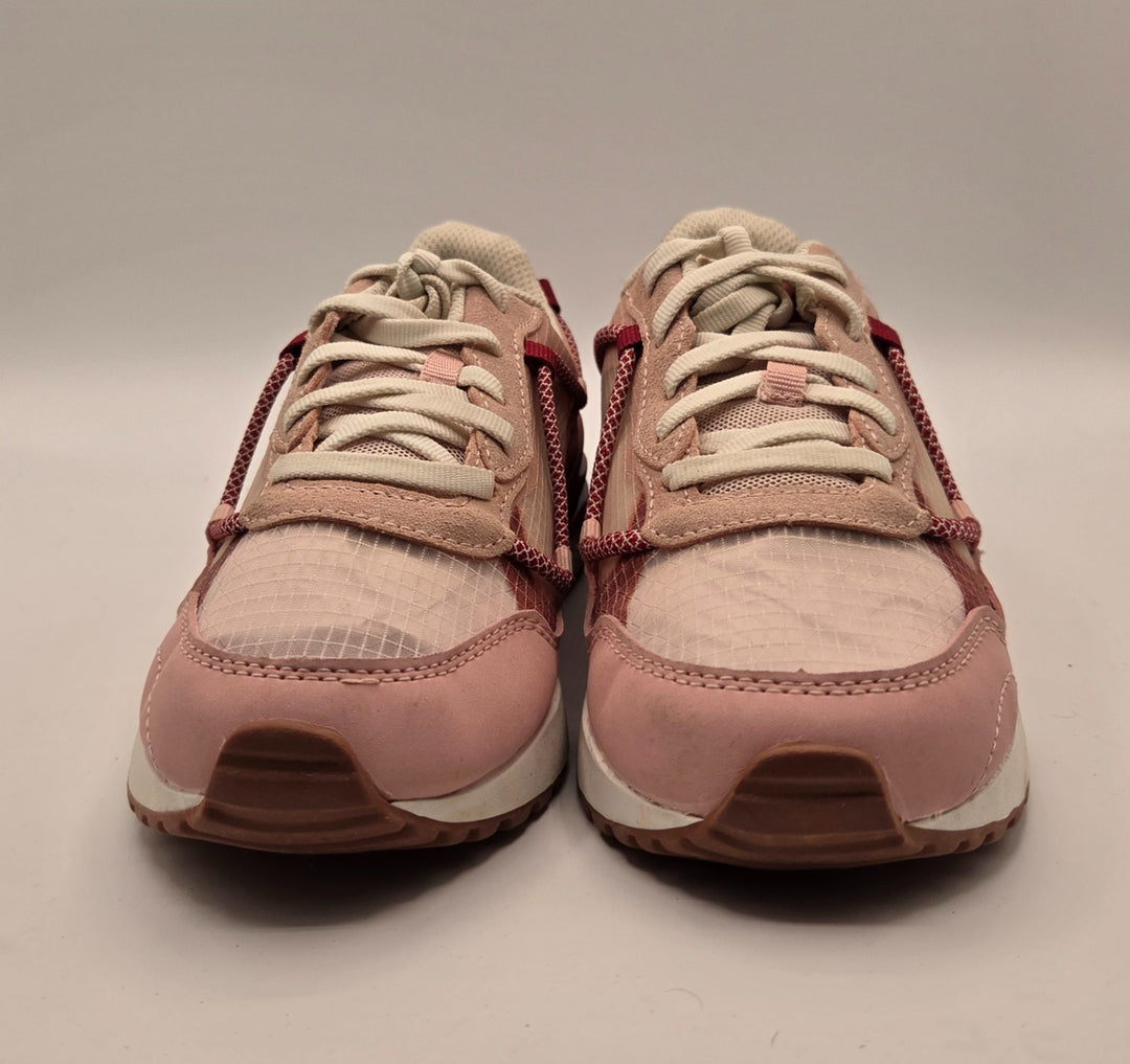 Avia Girls Size US 2 Bungee Runner Shoes Pink Maroon Lace Up Athletic Sneakers