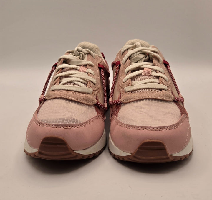 Avia Girls Size US 2 Bungee Runner Shoes Pink Maroon Lace Up Athletic Sneakers