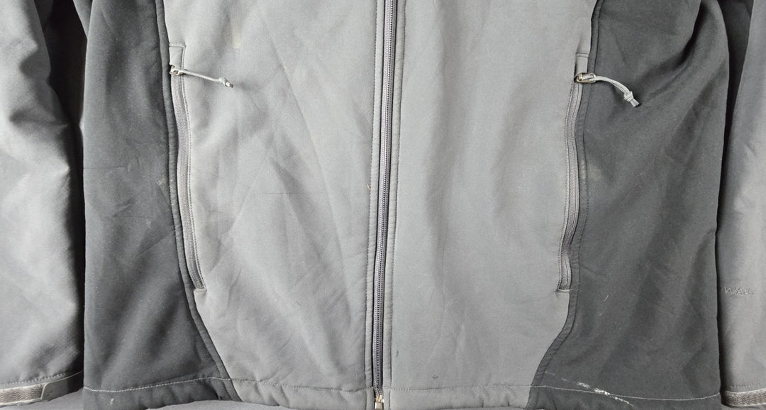Columbia Jacket Mens Medium Gray Full Zip Logo Fleece Lined Interchange  Coat