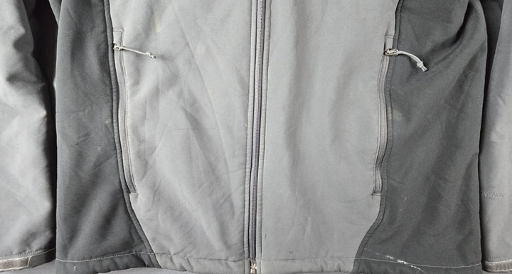 Columbia Jacket Mens Medium Gray Full Zip Logo Fleece Lined Interchange  Coat