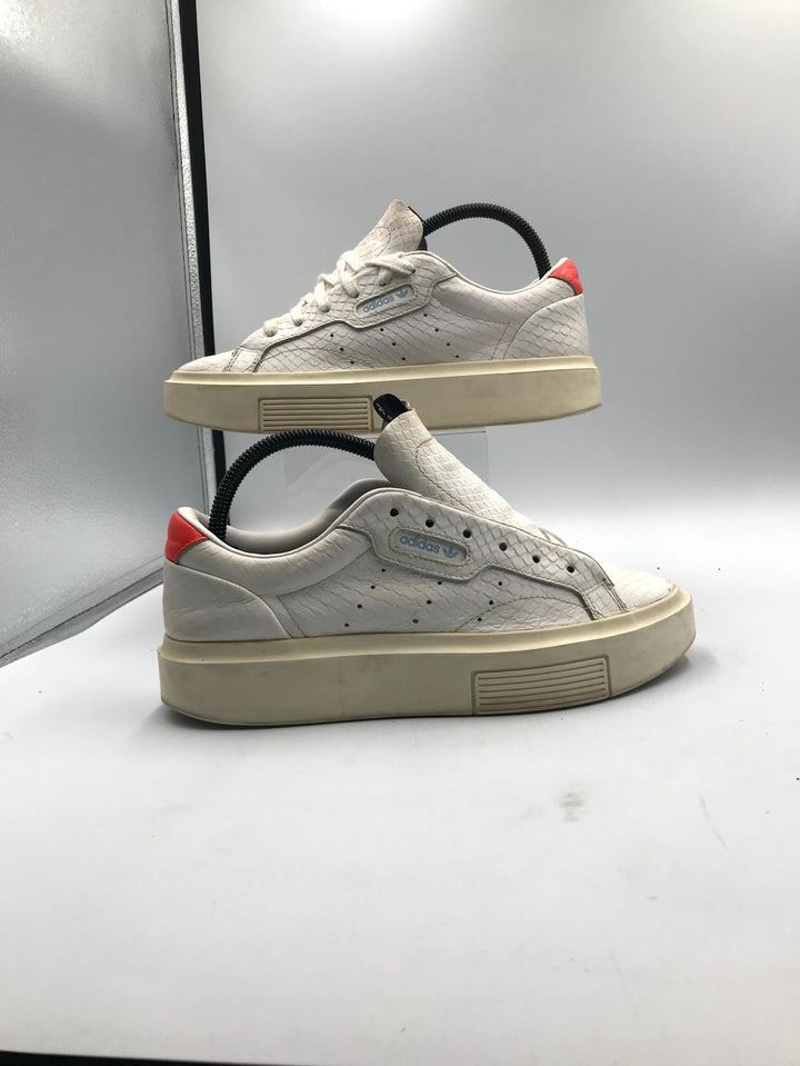 Adidas Originals Sleek Super Platform Sneakers Women White Lace Up Low Top - 7.5