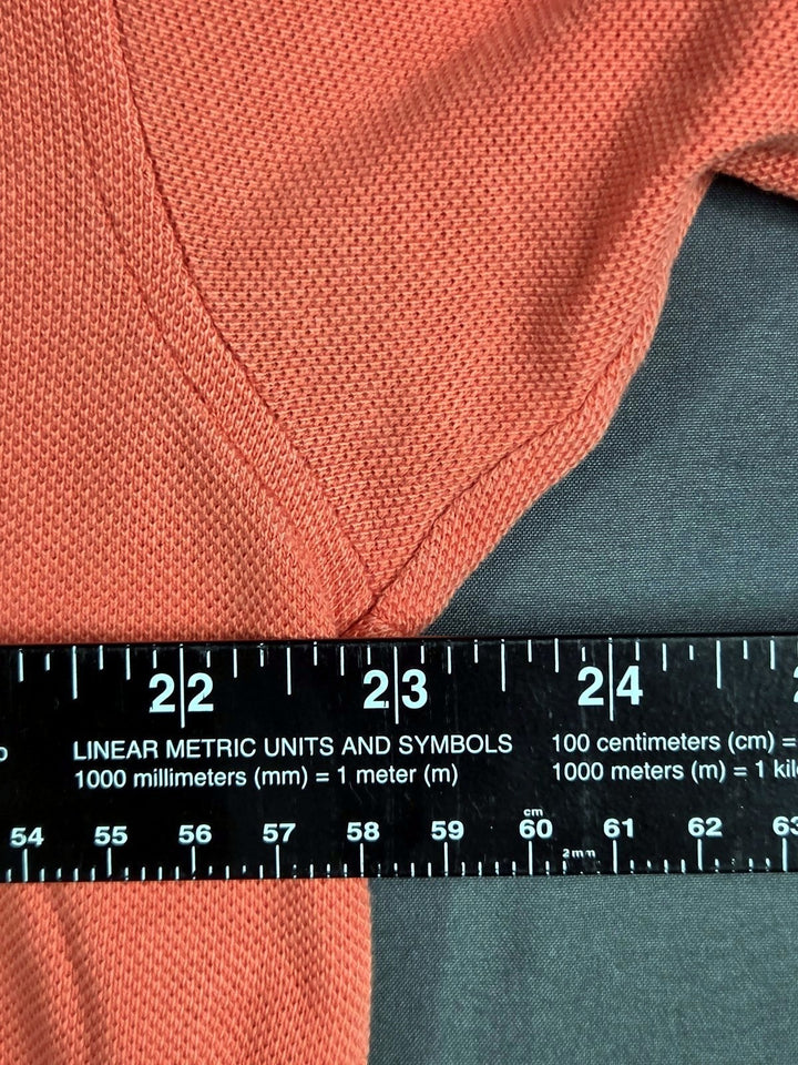 Tommy Hilfiger Coral Polo Shirt Mens Size L Crest Logo Cotton Flawed Preowned