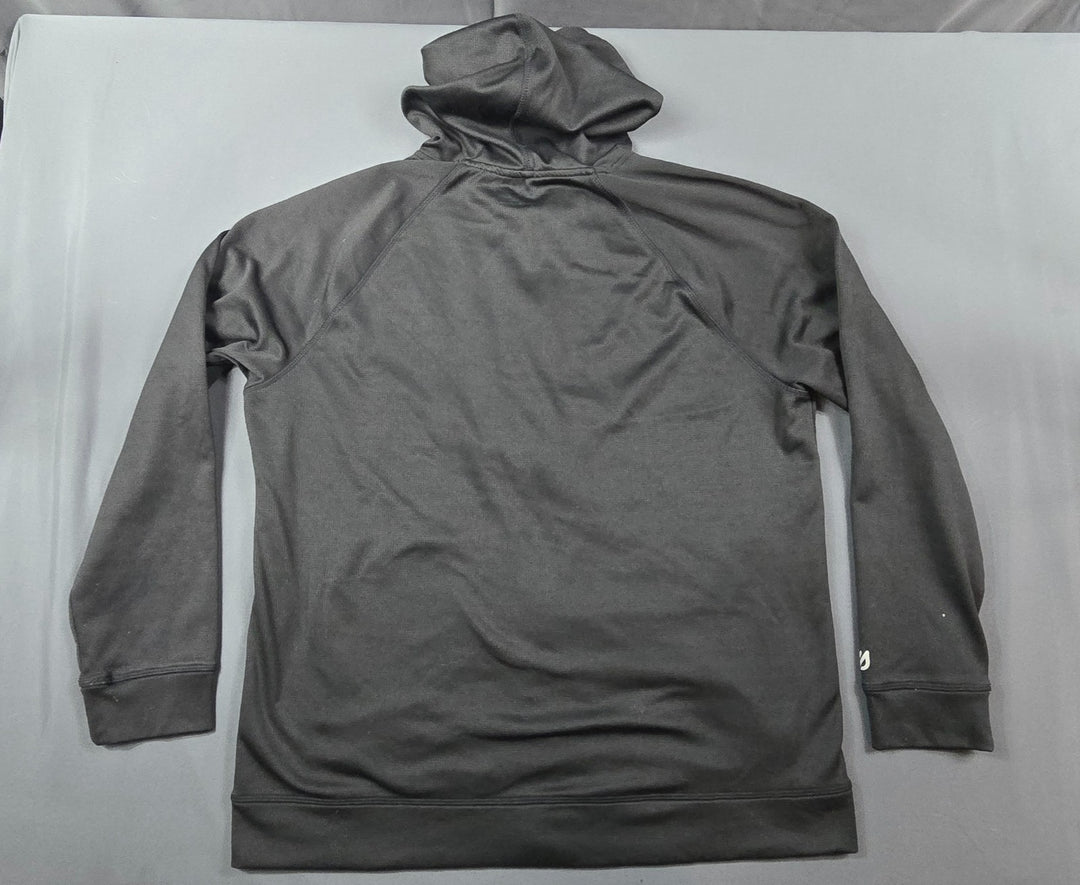 Eddie Bauer Freedom Hoodie Mens L Black Raglan Sleeve Moisture Wicking Full Zip