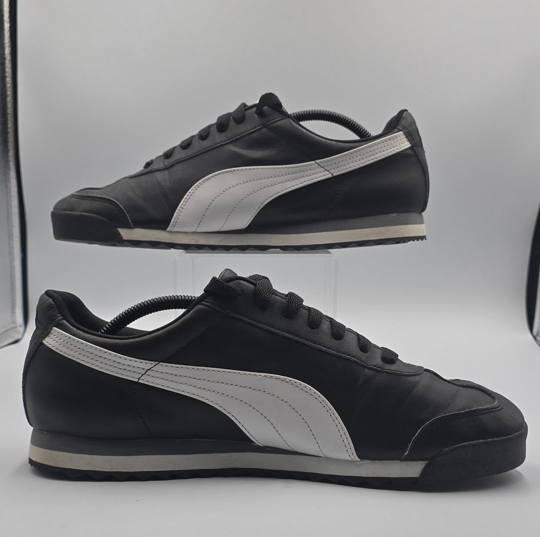 Puma Roma Basic 353572-11 Mens 11.5 Athletic Shoes Core Black Leather Sneakers