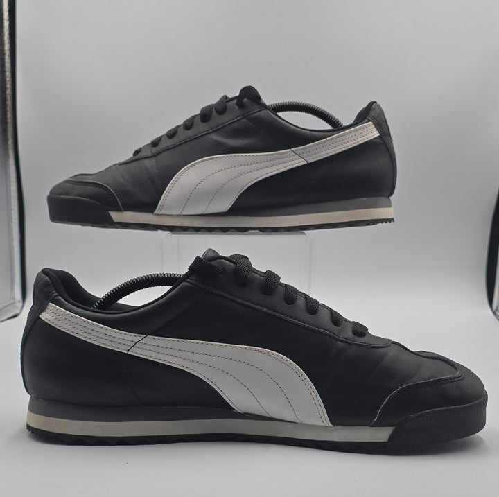 Puma Roma Basic 353572-11 Mens 11.5 Athletic Shoes Core Black Leather Sneakers