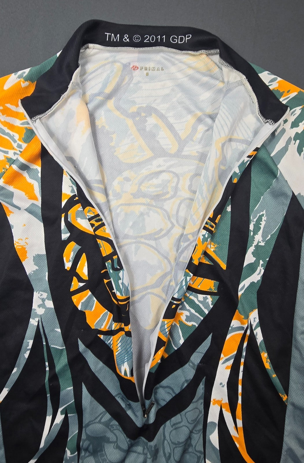 Primal Cycling Jersey Mens Medium Multicolor TM &amp; C 2011 GDP Racing Full Zip