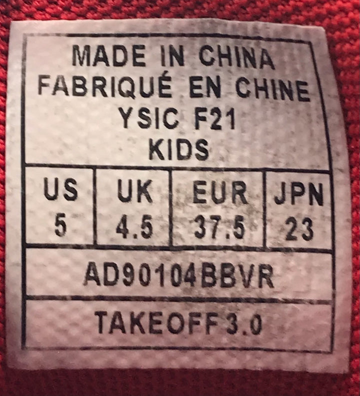 AND1 Takeoff 3.0 GS AD90104BBVR Boy 5 Basketball Shoes Black Castle Rock Sneaker