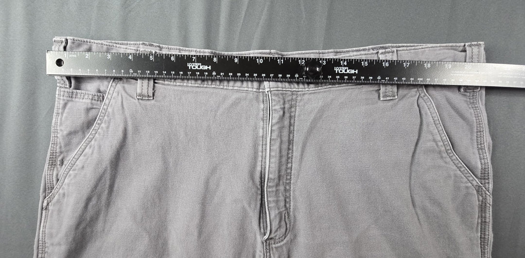 Carhartt Pants Mens 42x32 Grey Relaxed Fit Straight Leg Carpenter Workwear