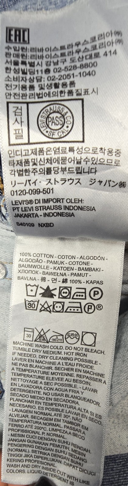 Levis 505 Jeans Mens 34x34 Light Wash Regular Fit Straight Leg Modern
