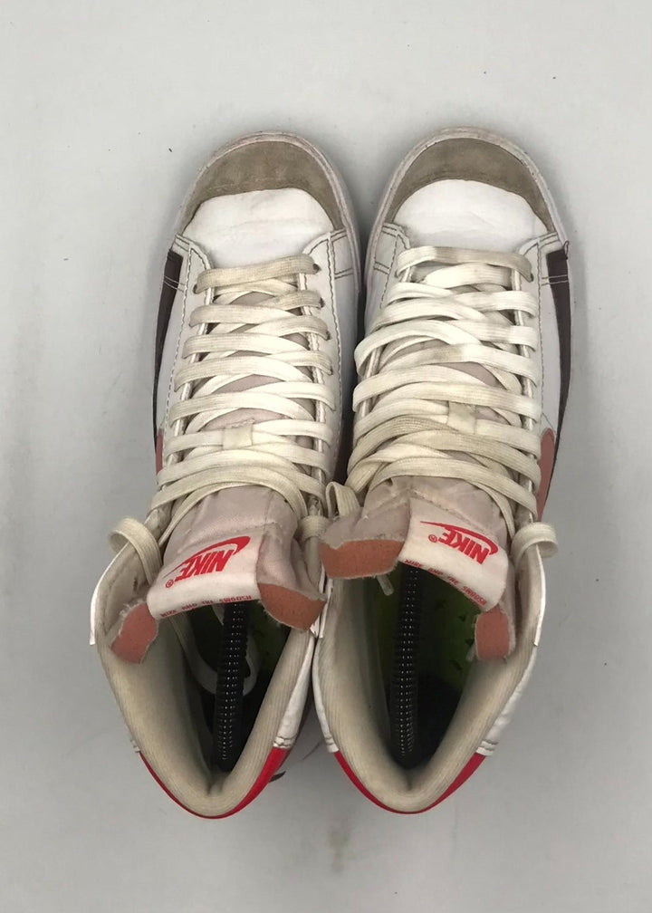 Nike Blazer Mid 77 Next Nature Sneaker Unisex White Leather Lace Up Shoes - 5.5