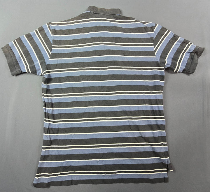 Vintage Polo Ralph Lauren Polo Shirt Mens Large Cotton Striped Side Slits Golf