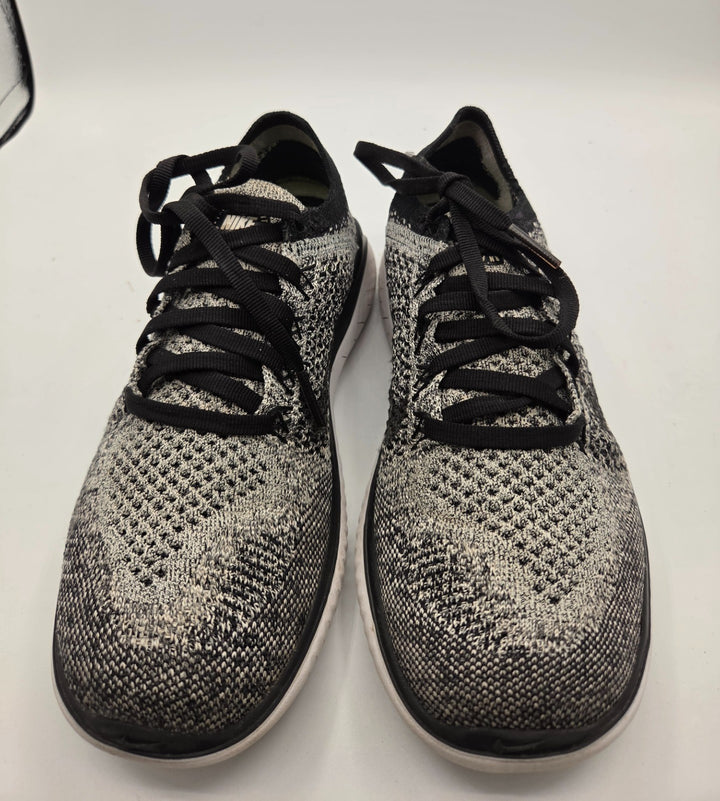Nike Free RN Flyknit 2018 942839-101 Women 6.5 Running Shoes White Black Sneaker