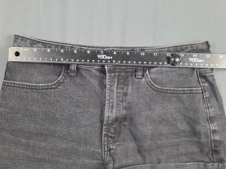 Old Navy Wow Jean Shorts Womens 8 Black Jack Denim Cotton High Rise Cuffed Hem