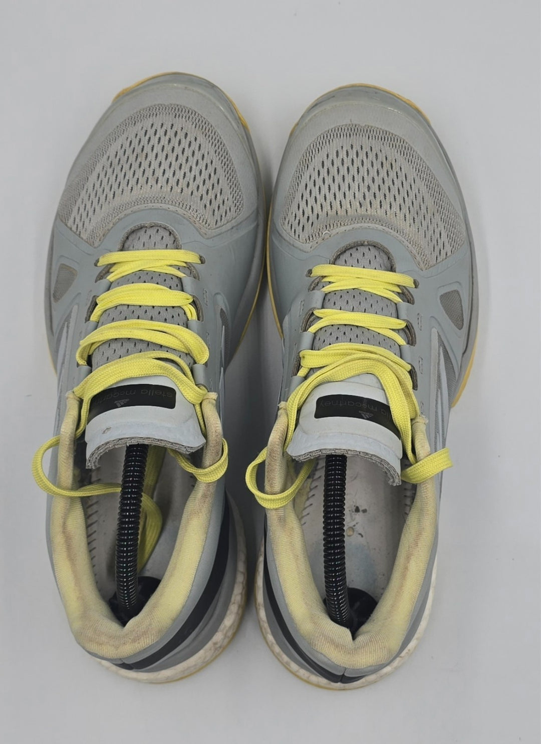 Adidas Stella McCartney Barricade Boost Womens 8.5 Halo Blue Yellow Tennis Shoes