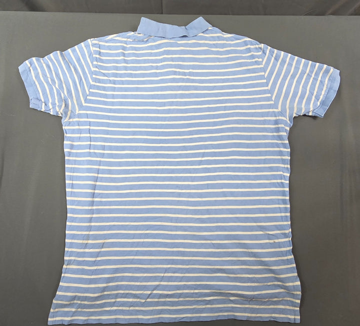 Polo Ralph Lauren Polo Shirt Men XL Blue Cotton Striped Performance Golf Tennis