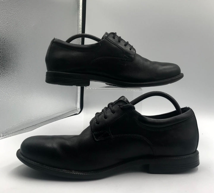 Rockport Charles Plain Toe Oxford Shoes Men Black Leather Lace Up Low Top - 10.5