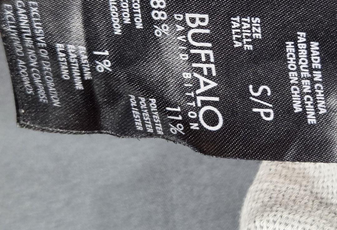 Buffalo David Bitton Denim Jacket Womens S Gray Stretch Button Front Trucker