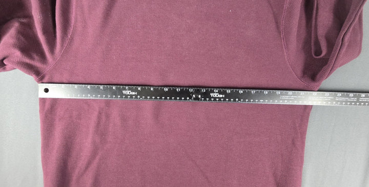 Banana Republic Sweater Mens Size Large Burgundy Long Sleeve. Waffle Thermal