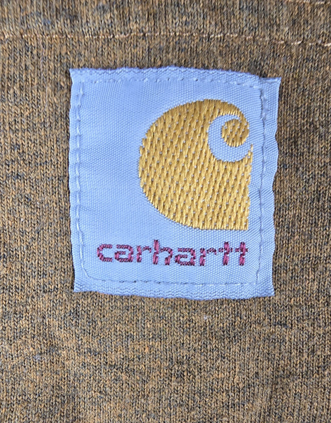 Carhartt Shirt Men’s K87 XL Washed Brown Logo Loose Fit Short Sleeve Pocket