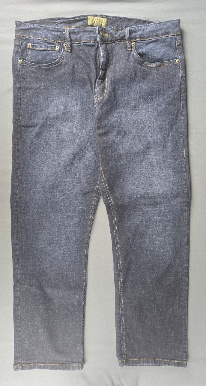 Uban Star Jean Mens 38x30 Blue Dark Wash Straight Leg Relaxed Fit