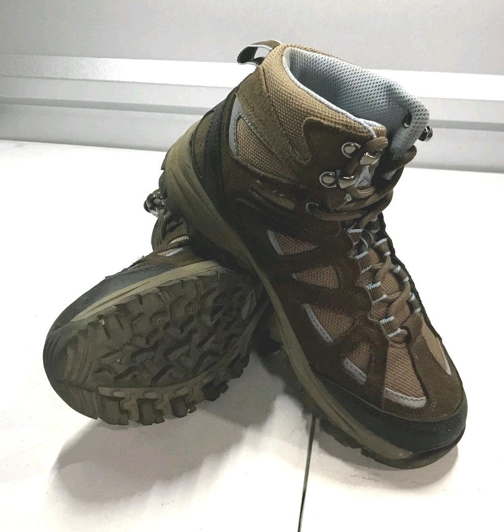 Denali Outback Hiking Boot Women Brown leather Mid Top Lace Up Outdoor Shoes - 7