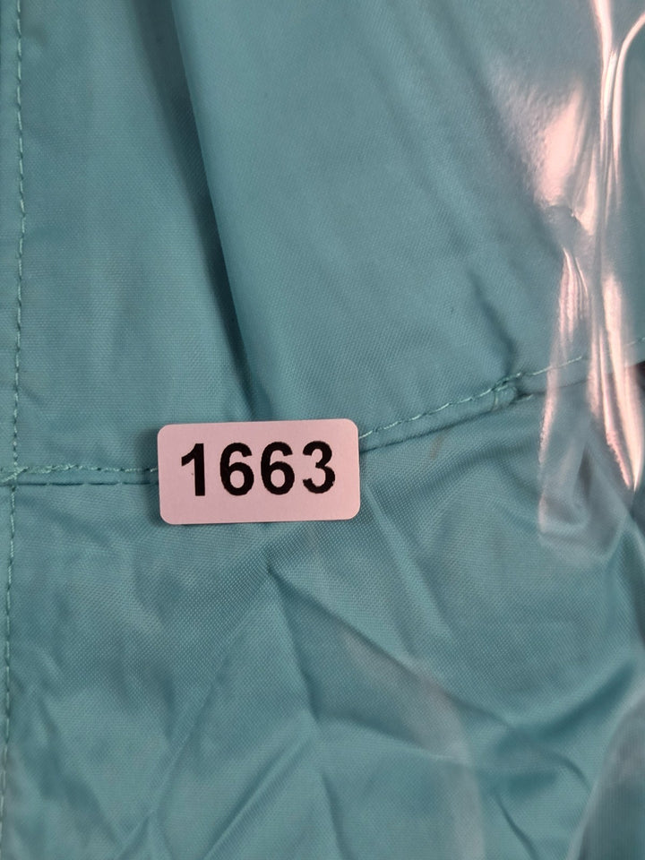 Columbia Sportswear Windbreaker Jacket Womens XL Aqua Blue Full Zip Mock Neck