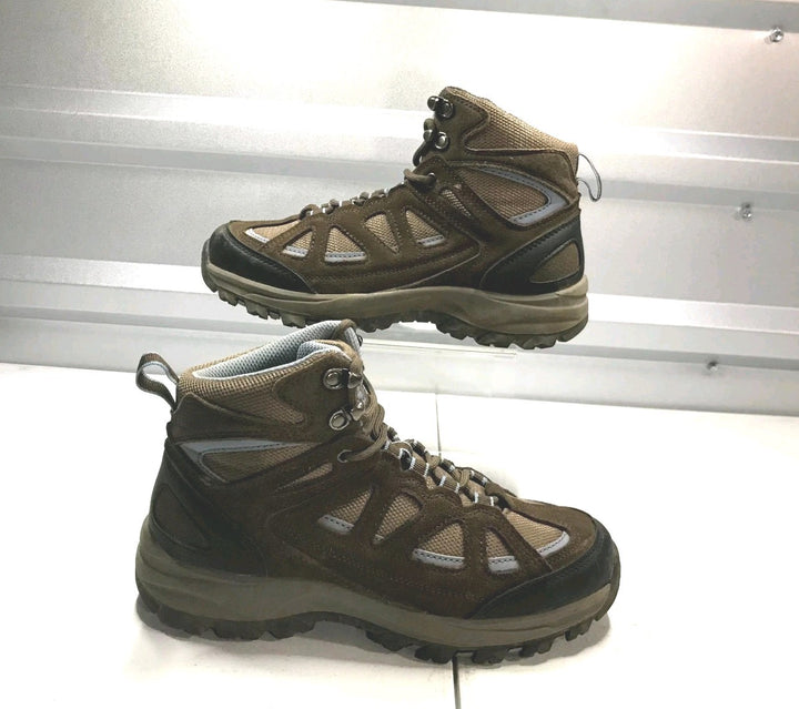 Denali Outback Hiking Boot Women Brown leather Mid Top Lace Up Outdoor Shoes - 7