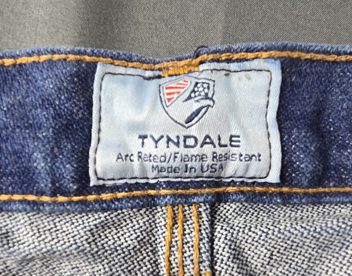 Tyndale FR Jeans Mens 38x34 Blue Med Wash Workwear Flame Resistant Made In USA