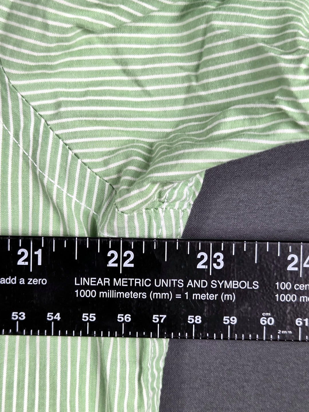 Tommy Hilfiger Mens M Green Stripe Short Sleeve Button Down Shirt Cotton