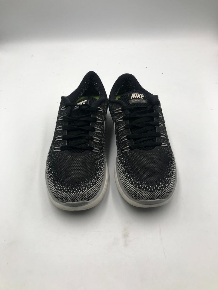 Nike Free RN Distance 827116-010 Womens 5 Running Shoes Black White Sneaker
