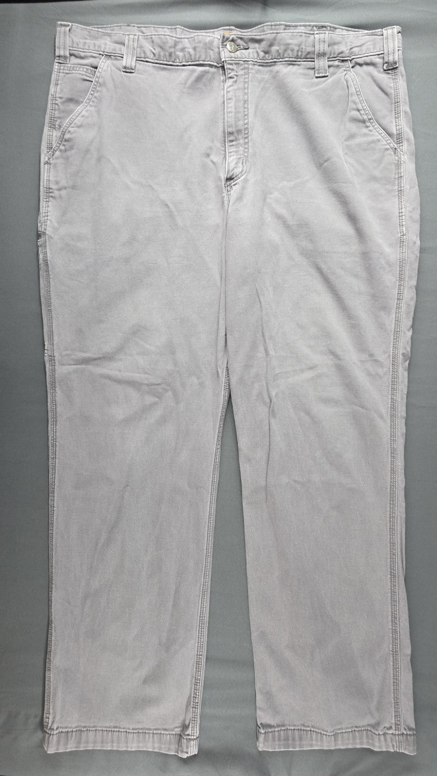 Carhartt Pants Mens 42x32 Grey Relaxed Fit Straight Leg Carpenter Workwear