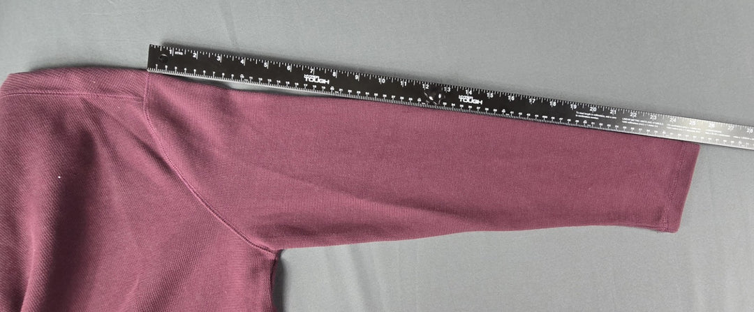 Banana Republic Sweater Mens Size Large Burgundy Long Sleeve. Waffle Thermal
