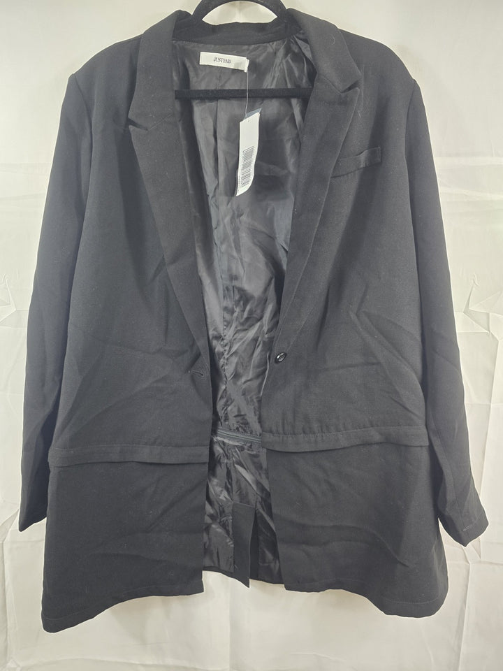 NWT JustFab Open Front Blazer Jacket Women&
