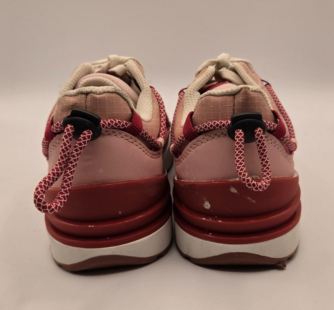 Avia Girls Size US 2 Bungee Runner Shoes Pink Maroon Lace Up Athletic Sneakers