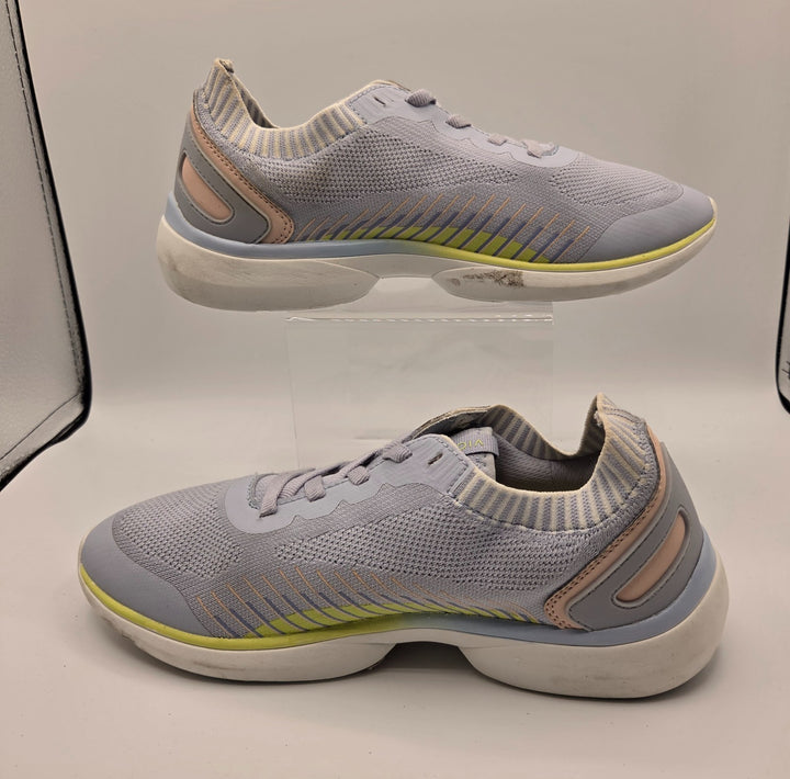 Vionic Embolden Women 8 Athletic Shoes Blue Haze Cloud Pink Knit Lace Up Sneaker
