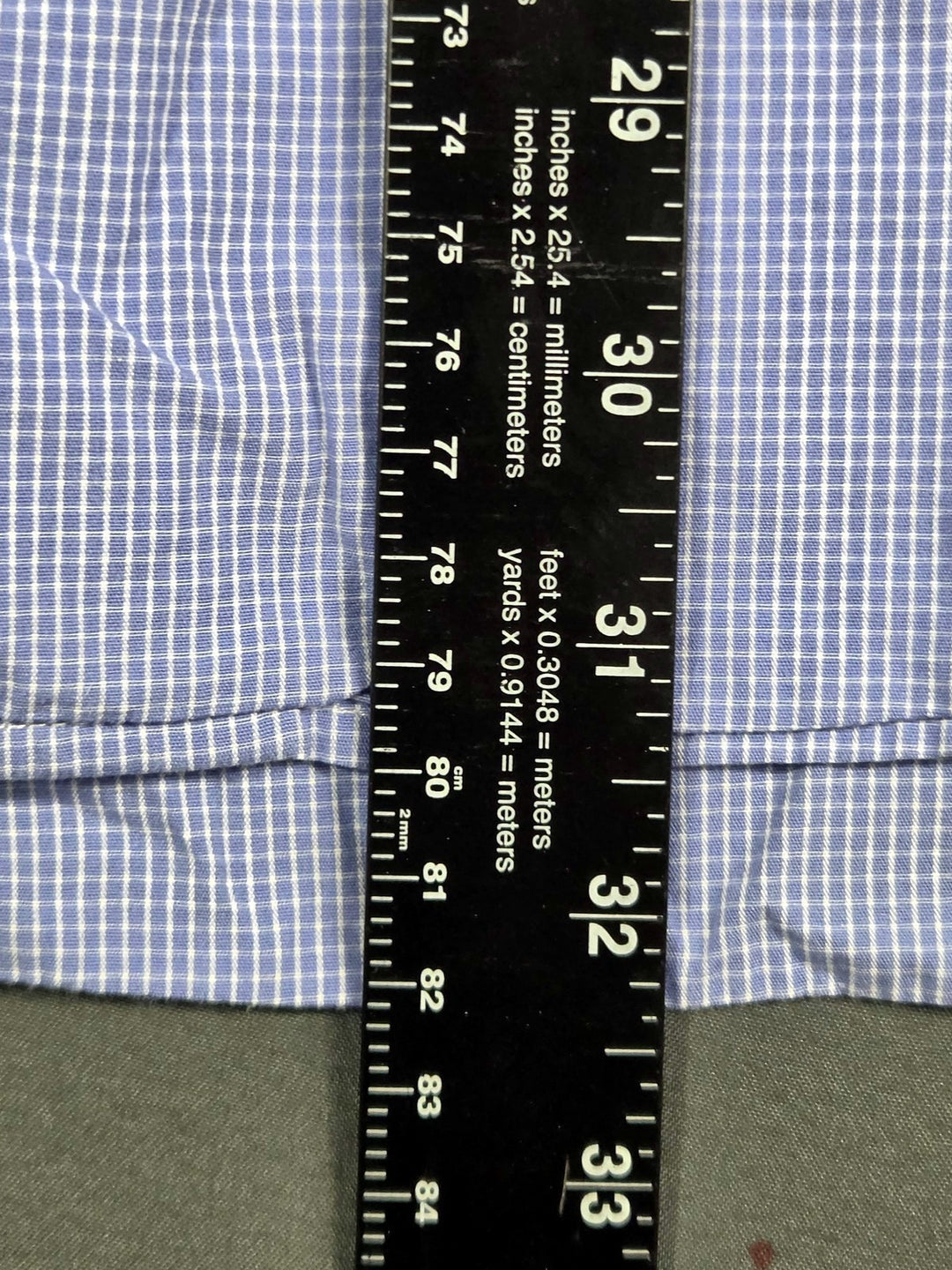 Lauren Ralph Lauren Mens 15 36 Blue Gingham Dress Shirt Long Sleeve Cotton 100%