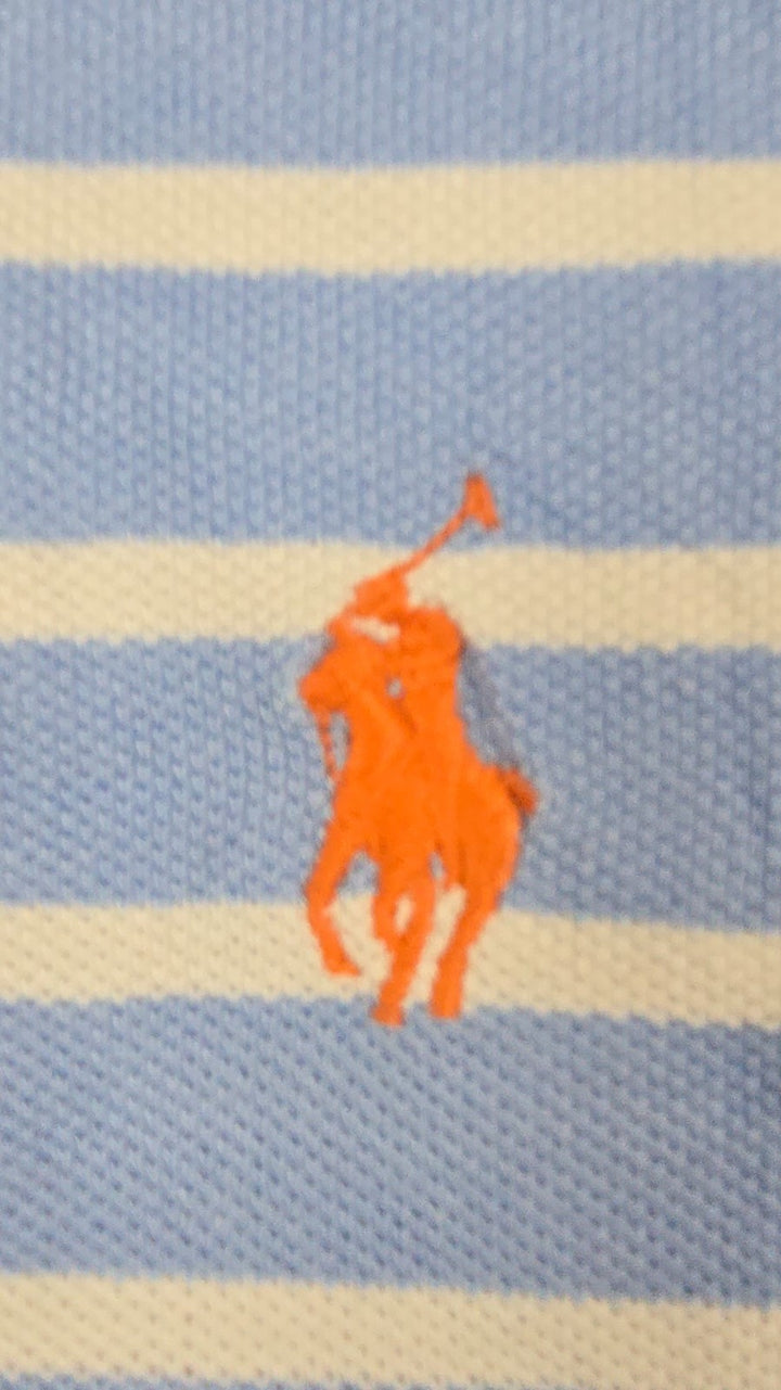 Polo Ralph Lauren Polo Shirt Men XL Blue Cotton Striped Performance Golf Tennis
