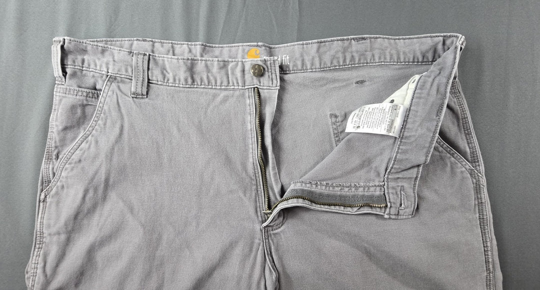 Carhartt Pants Mens 42x32 Grey Relaxed Fit Straight Leg Carpenter Workwear
