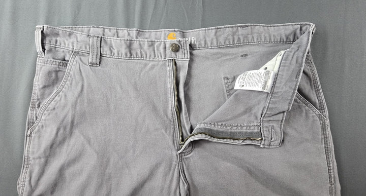 Carhartt Pants Mens 42x32 Grey Relaxed Fit Straight Leg Carpenter Workwear