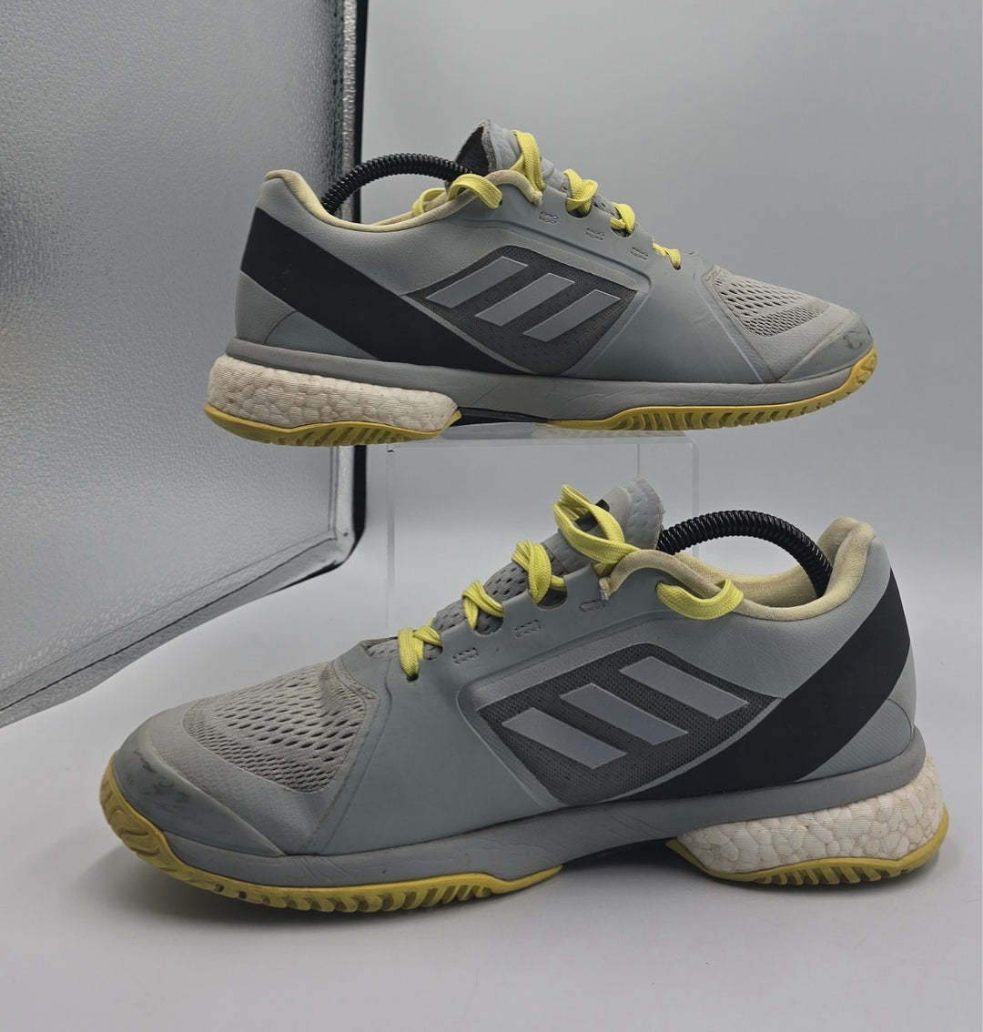 Adidas Stella McCartney Barricade Boost Womens 8.5 Halo Blue Yellow Tennis Shoes